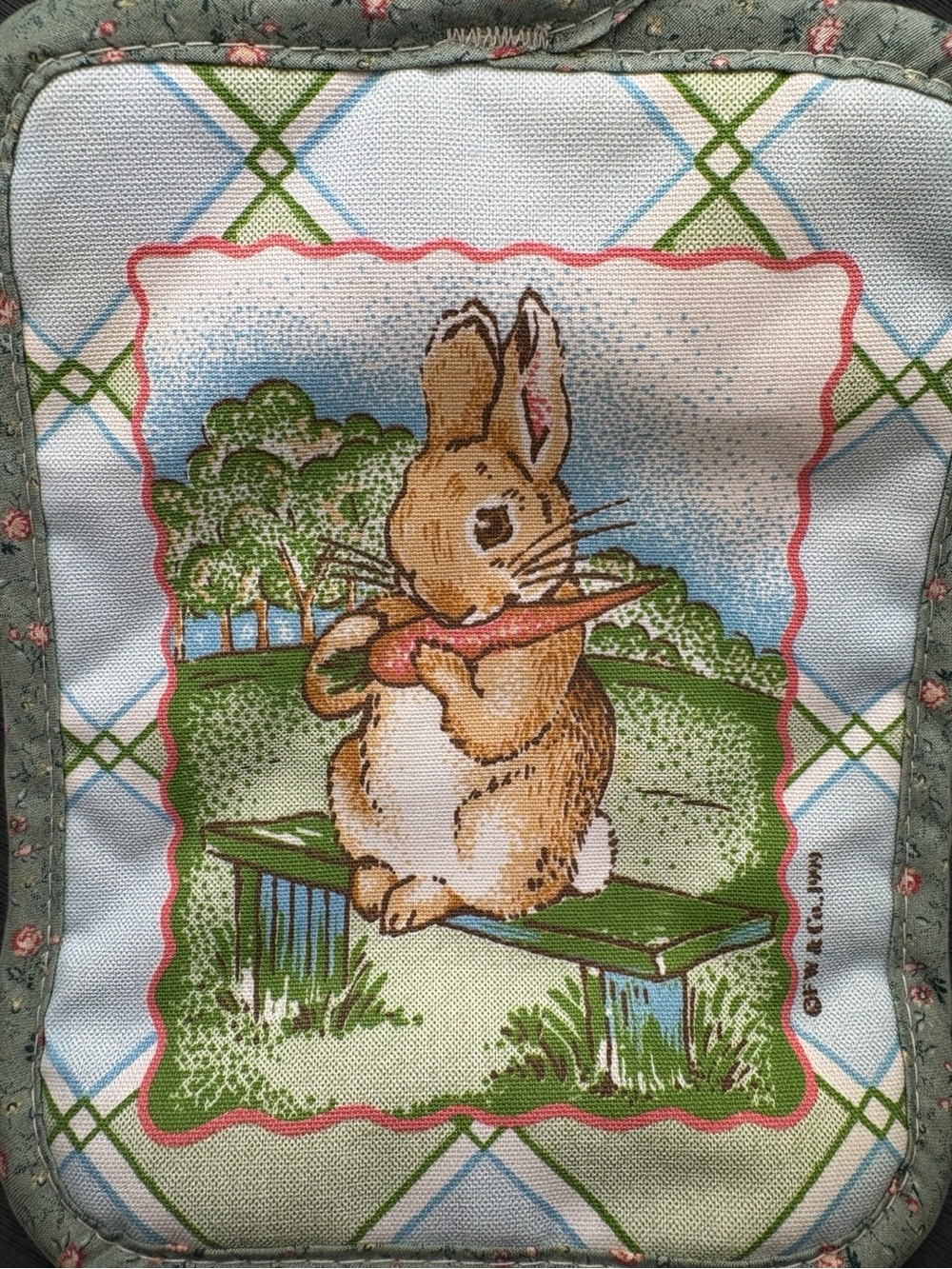Vintage 1999 Beatrix Potter Peter Rabbit Cotton Potholder F. W. & Co. NWOT - Picture 2 of 11